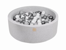 MeowBaby® Color Round Art. 104178 Pilkas sausas baseinas be kamuolio
