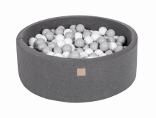 MeowBaby® Color Round Art.104181 Dark Grey  Sauss baseins bez bumbiņam