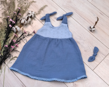 La bebe™ Muslin Art.104245 Стильное детское платье из муслина