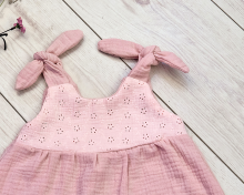 La bebe™ Muslin Art.104245 Стильное детское платье из муслина