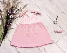 La bebe™ Muslin Art.104245 Стильное детское платье из муслина
