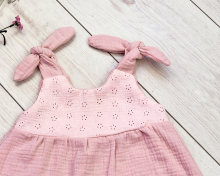 La bebe™ Muslin Art.104245 Стильное детское платье из муслина