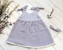 La bebe™ Muslin Art.104245 Стильное детское платье из муслина