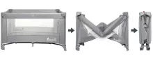 Kids Severno Honey Bunny Art.104412 Grey Travel cot