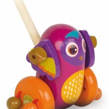 Oops Owls Art.17004.12  Деревянная красочная высококачественная игрушка толкалка Сова