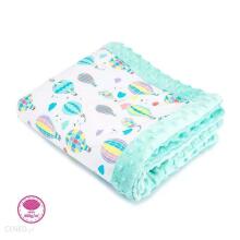La bebe™ Minky Set 50x75/25x35 Art.104601 Double-sided microfiber blanket Bubble