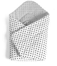 La bebe™ Swaddle Minky+Cotton Art.104630 Light grey blanket