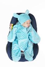 La bebe™ Minky+Cotton Art.104791 Black Overalls for a baby for a car seat (stroller) with handles and legs