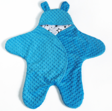 La bebe™ Minky+Cotton Art.104793 Blue Kombinezons (konvetrs) mazulim automašīnas sēdeklim/ratiņiem ar rokturiem un kājām