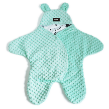La bebe™ Minky+Cotton Art.104798 Light blue Overalls for a baby for a car seat (stroller) with handles and legs