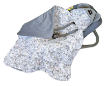 La bebe™ Swaddle Velur+Cotton 90x90 Art.104800 Grey, 90x90 cm