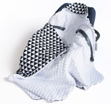 La bebe™ Swaddle Velur+Cotton 90x90 Art.104800 Grey, 90x90 cm