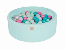 MeowBaby® Color Round Art.105094 Mint Cupcake  Sauss baseins ar bumbiņām(250gab.)