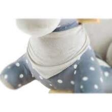 KinderKraft 2-in-1 Musical Rocker – Grey Plush Rocking Horse with Back Support and Optional Wheels, 12 Months+