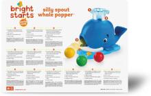 Bright Starts Silly Spout Whale Popper Art.105379