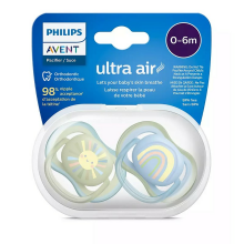 Philips Avent Ultra Air Art.SCF085/58 Silicone soothers 0-6m, 2 pcs