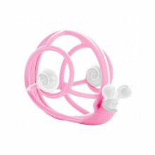 Mombella Deluxe Snail Teether Rattle  Art.P8082-1 Pink Attīstoša rotaļlieta Gliemezis