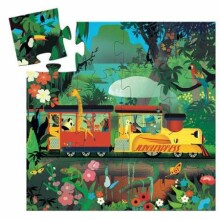 „Djeco Puzzles“ prekės ženklas DJ07267 „Silhouette puzzle“ - lokomotyvas (16vnt.)
