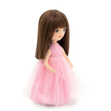 Orange Toys Sweet Sisters Sophie in a Pink Dress with Roses Art.SS03-03 Mīkstā rotaļlieta Lelle Sofija rozā tilla kleita ar rozītēm (32cm)