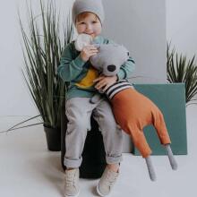 Wooly Organic Art.T-81-M-05  Mouse With stripped Shirt And brown Pants