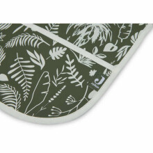 Jollein Bib Waterproof with Sleeves Art.029-869-66073 Botanical Leaf Green - Bērnu lacīte / priekšautiņš ar rociņām caurspīdīgs