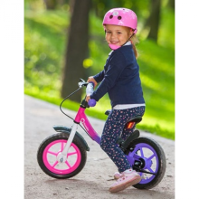 Lionelo Dan Plus  Art.109375 Pink  Детский велосипед - бегунок с металлической рамой