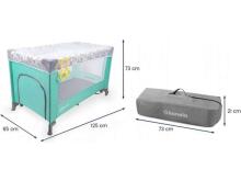 Bebe Basic Travel Cot Art.KX2973 Grey  Travel Bed