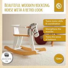 Kidsworld Rocking Horse Art.109652 White  Bērnu koka šūpuļzirgs