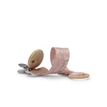 Elodie Details Pacifier Clip Wood Monkey Sunrise Pink