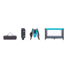 Fillikid Art.4055-07 Travel cot Basic Grey/Turquoise