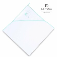 MimiNu Art.43005 Махровое полотенце с капюшоном 100x100 см (без ушек)