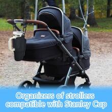 Bebe Basic Stroller Cup Holder Compatible with Stanley Art.113352 Black Stroller Cup Holder with Adjustable Strap