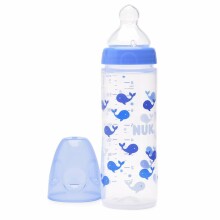 Nuk First Choice Art.SD13 Plastmasas pudele Klasiskā  (6-18 mēn.) silikona knupīti pienam 250 ml