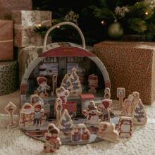 Little Dutch Advent Calendar – Train Track Scene Art.4880 Wooden Train Advent Calendar