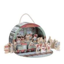Little Dutch Advent Calendar – Train Track Scene Art.4880 Wooden Train Advent Calendar