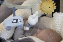 Little Dutch Stroller Toy Chain Miffy Fluffy Blue Art.NIJN934