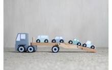 Mažas olandiškas sunkvežimis Art.4453 Medinė priekaba su mašina