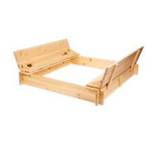 Folkland Art.114325 Natural Sandbox with cover 120cmx120cmx20cm