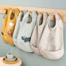 Done by Deer Bib with velcro 2-pack Lalee Sand