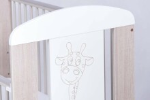 „Drewex Giraffe“ („Žyrafka“) 115867 „Latte“ vaikų medinė lova 120x60cm su sulankstoma puse