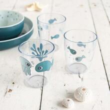 Done by Deer yummy mini glāzes 3 gab. Sea friends, Blue 120 ml
