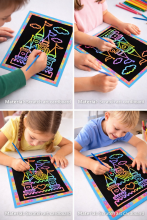 Happy Toys Scratch Art.9576 Engraving Craft Kit