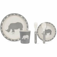 Jollein Dinner Set Safari Stone Grey Art.705-001-65200 söögiriistade komplekt