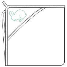 NordBaby Bath Towel Rabbit Art.204713 Baby Bath Towel 100x100