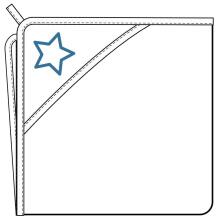 NordBaby Bath Towel Star  Art.204727 Baby Bath Towel 100x100
