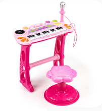 EcoToys Electronic Keyboard  Art.HC490441 Pink  Heli- ja valgusefektidega mikrofoni süntesaator.