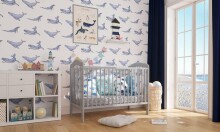 Baby Crib Club AK Art.117580 Natural Laste puidust võrevoodi 120x60sm
