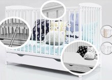Baby Crib Club DK Art.117583  Детская деревянная кроватка с ящиком 120x60см
