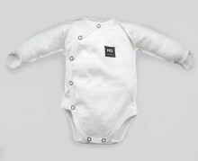 La Bebe™ NO Baby Body Art.117682 White  Zīdaiņu bodiji no 100%  kokvilnas ar garām piedurknēm
