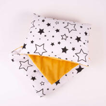 La bebe™ Minky+Cotton Set 100x75/40x25 Art.79079 Stars/ Yellow Velvet Sega un spilvens (100x75/40x25 cm)